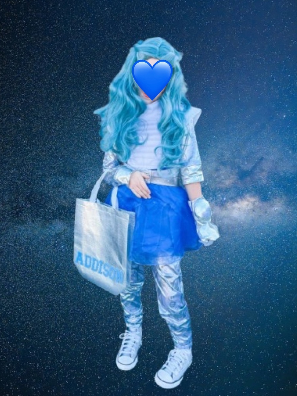 Disney Zombies 3 Girls’ Light-Up Addison Alien Costume and Wig Bundle—Medium - Picture 13 of 14